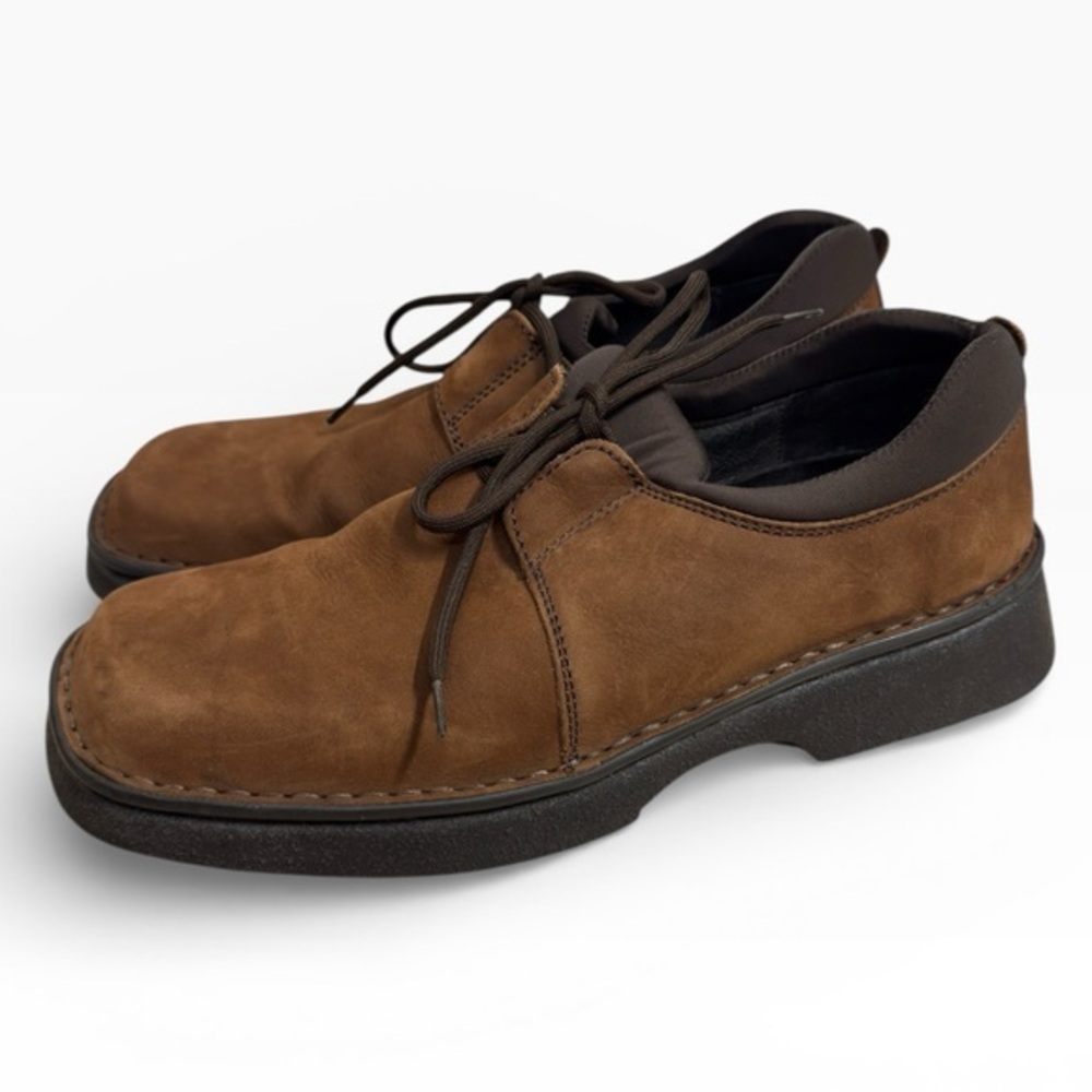 Walking Co Mens Size EU 45 US 11 Brown Suede Lace Up Comfort Shoes Casual